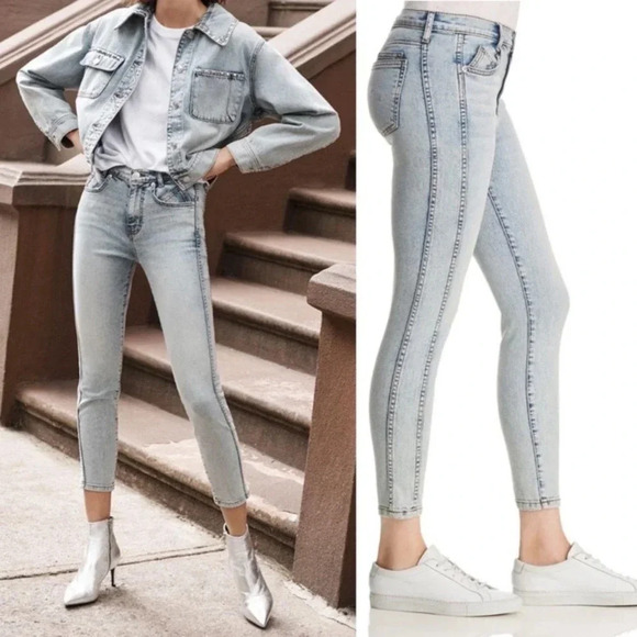 Current/Elliott The 7-pocket High Waist Ankle Stiletto Skinny Jeans Roller 27 - Picture 1 of 10
